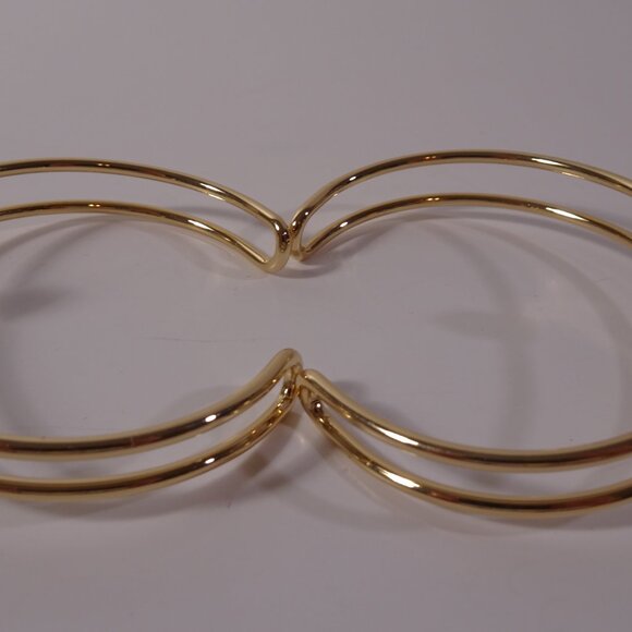 J.Crew Double Arche lapis and gold double Point Cuff Bracelet NWT 34 - Picture 11 of 16